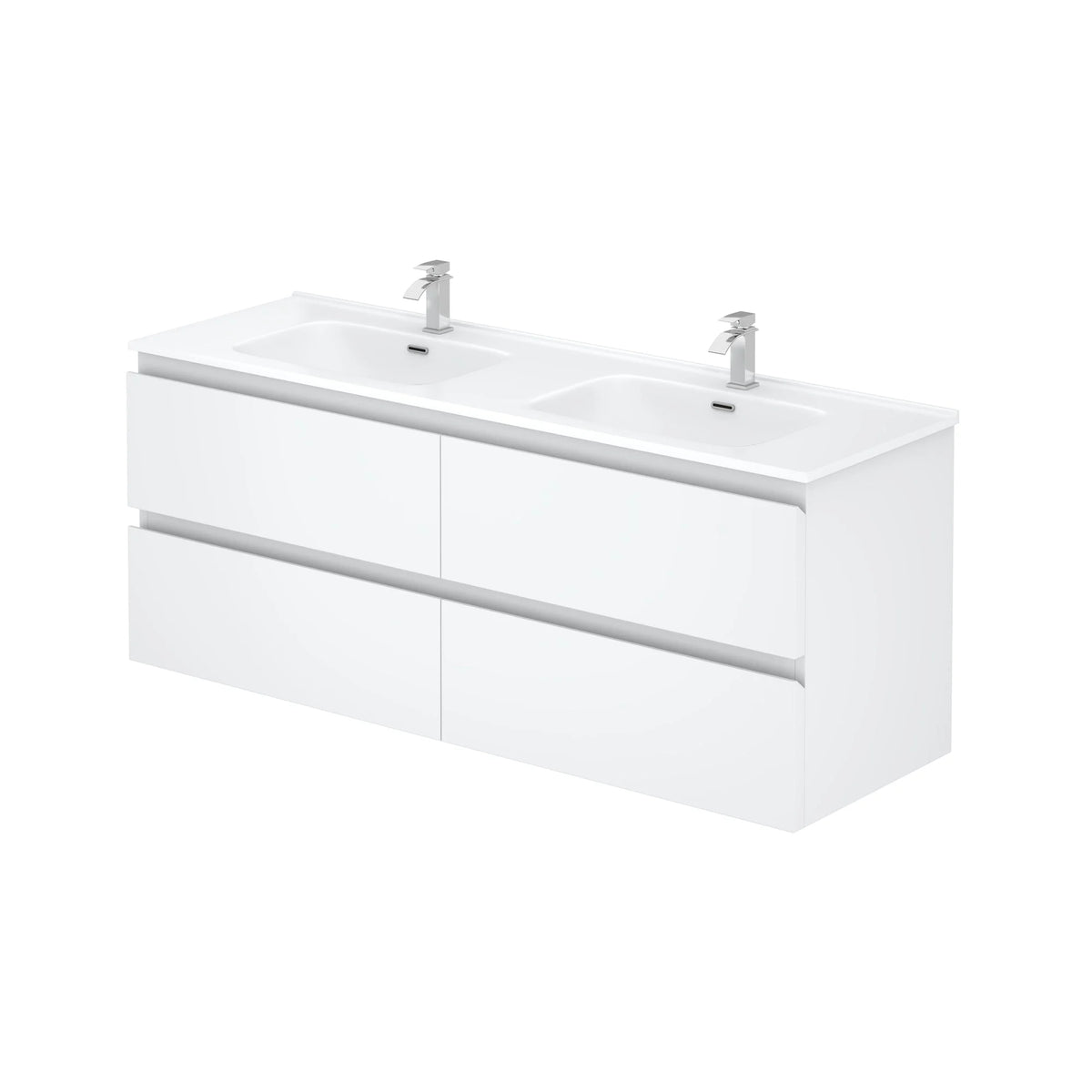 Vita Flux Wall-Mounted PVC Cabinet with U shape soft closing drawers