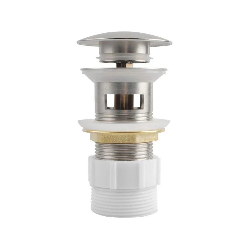 Brass Push-Button Sink Stopper Mushroom