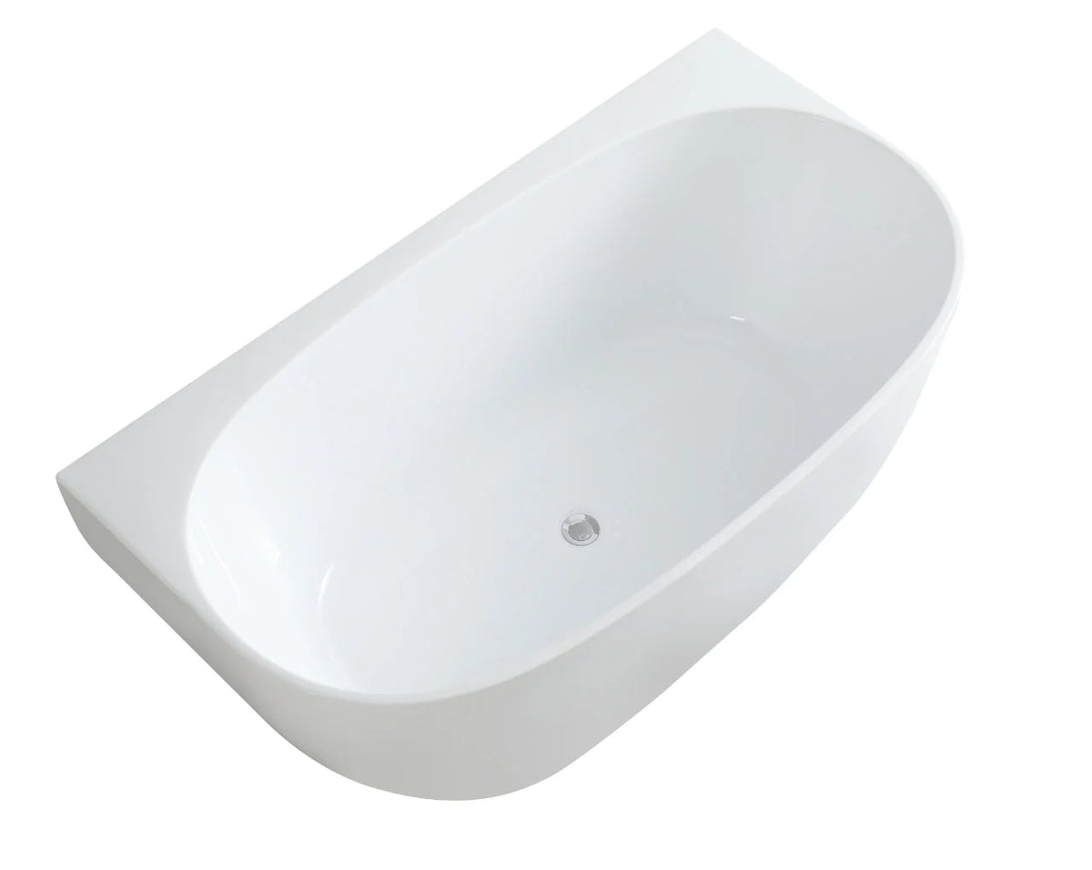 Aria Back to Wall Bathtub-Non-overflow