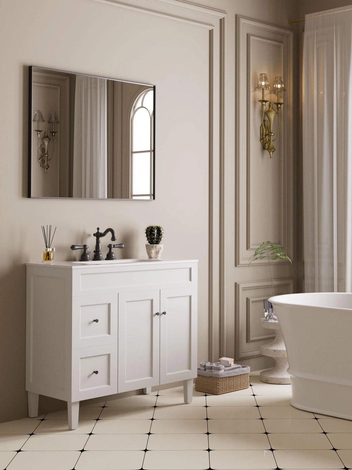 Vetra Rectangular Aluminum Framed Mirror
