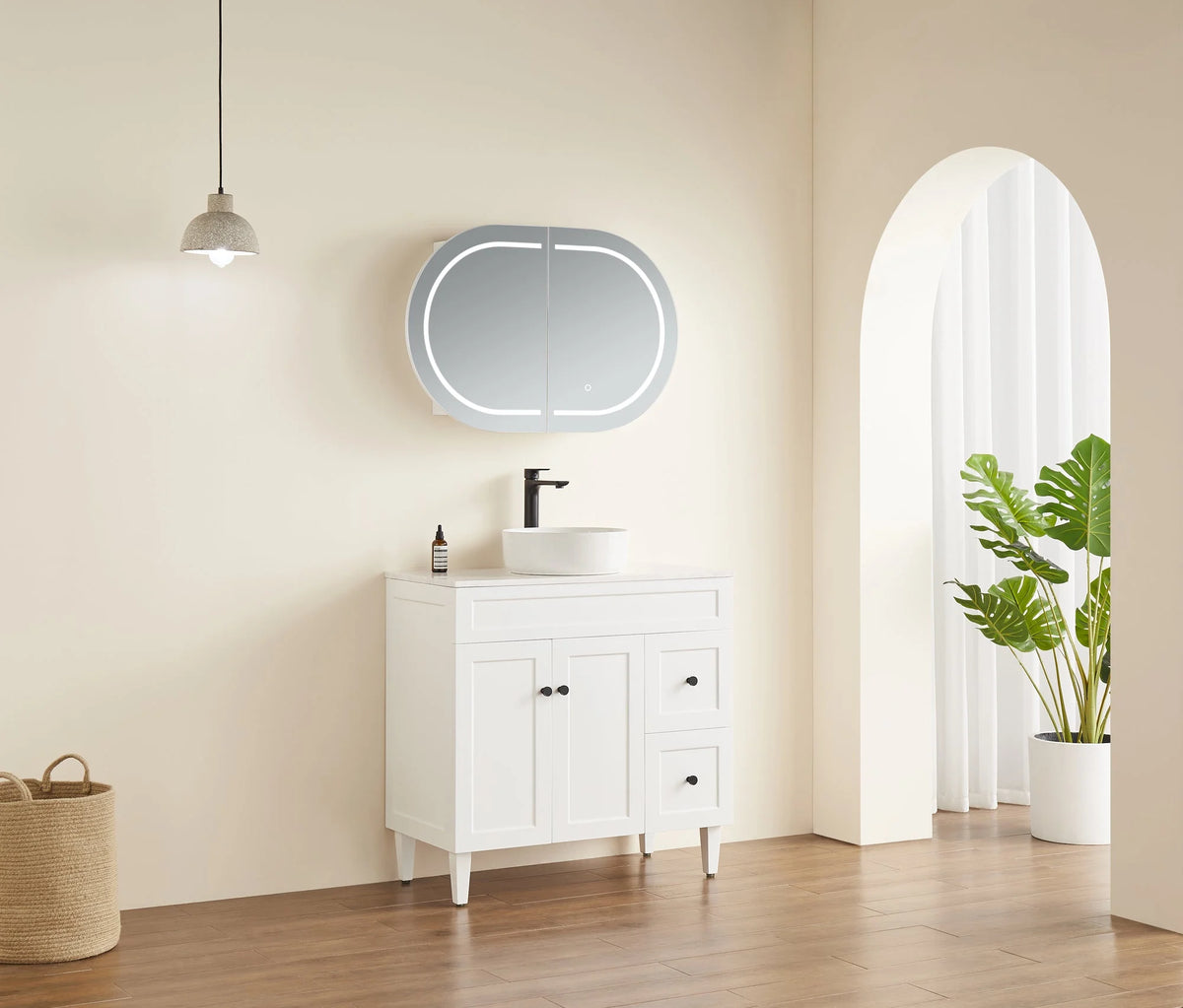 Lumero LED PVC Mirror Shaving Cabinet