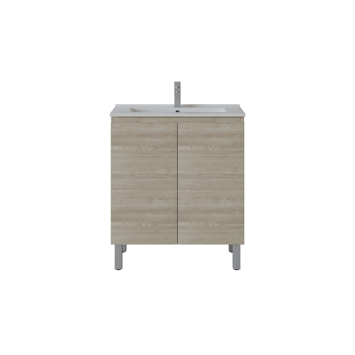 Slim Freestanding Vanity with Legs (Double-Door)