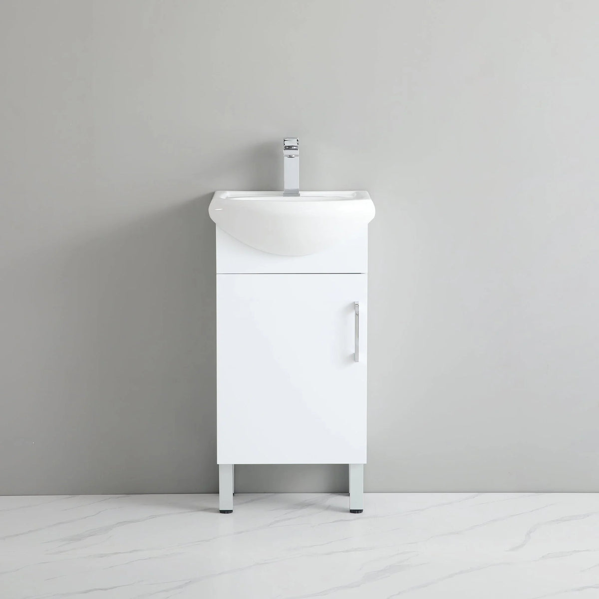 Polyurethane MDF Slim Floor Vanity