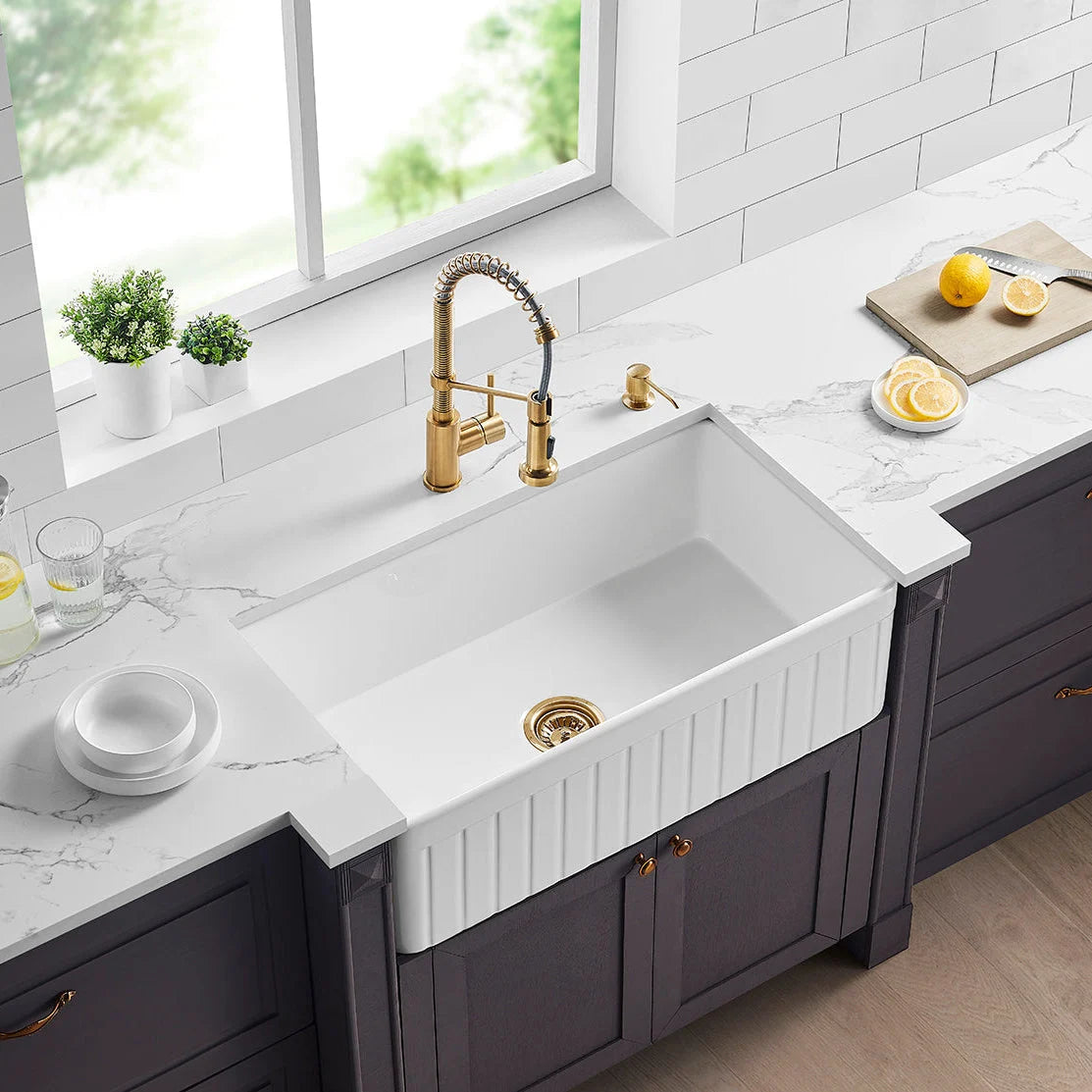 Bradley Fireclay Farmhouse Single Sink