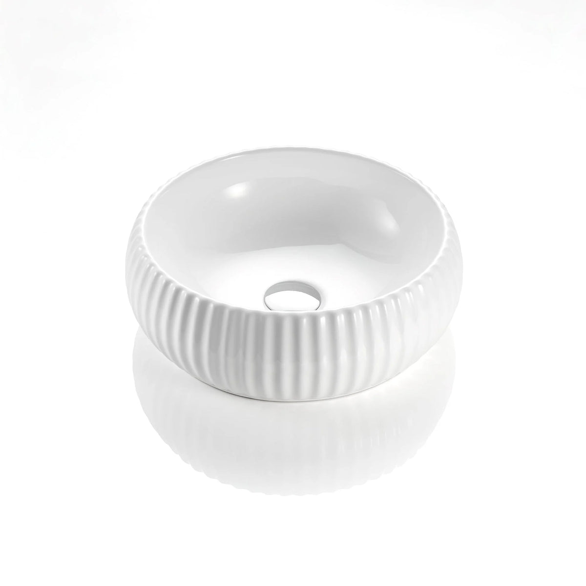 Round Ribbed Arch Console Basin