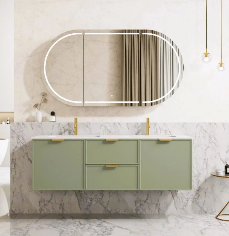 Wall-Mounted PVC Cabinet with Soft Closing Doors