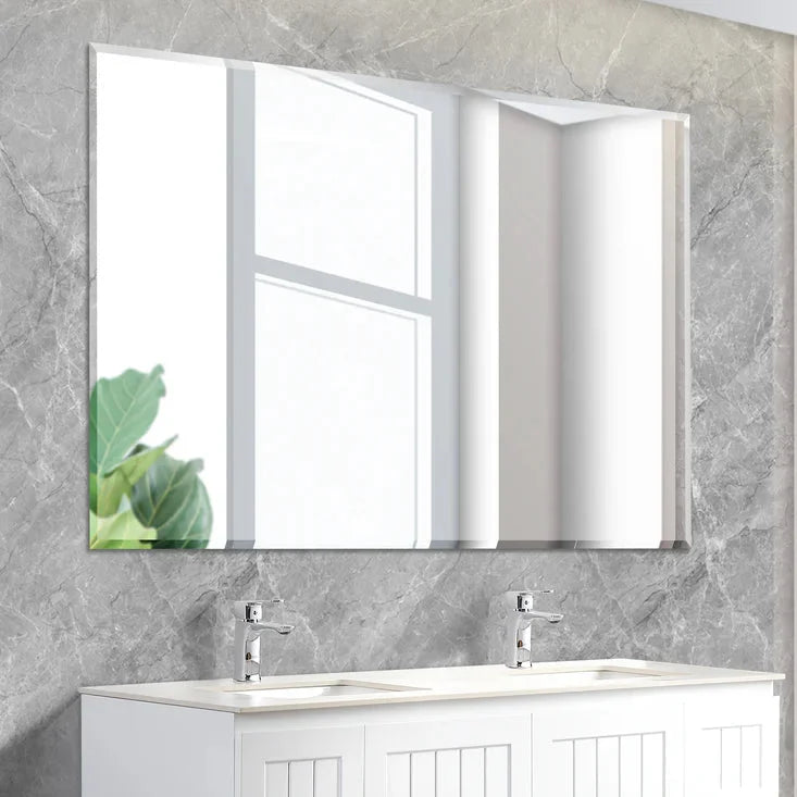 Rectangular Frameless Bevel Edge Plain Mirror