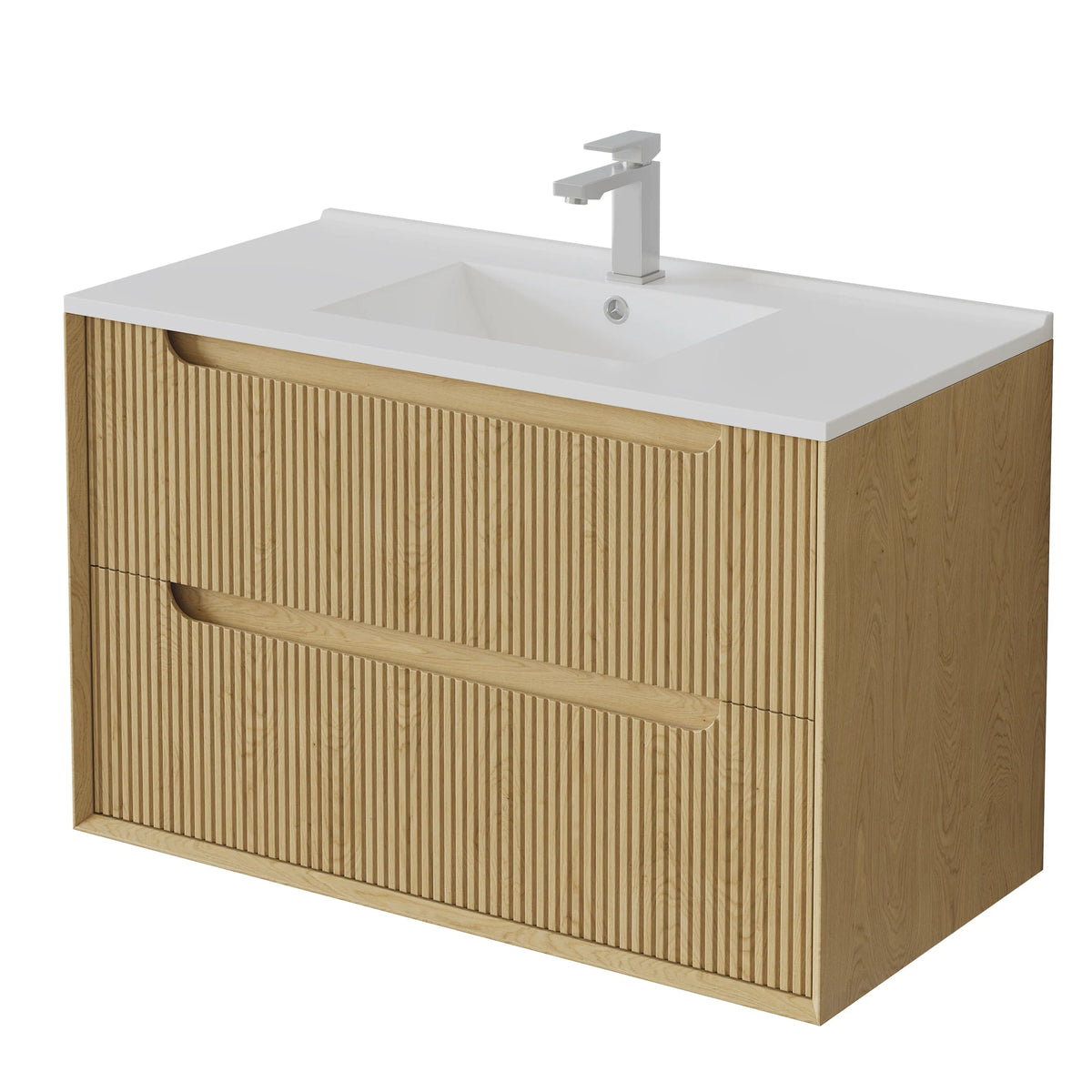 Brooklyn Fluted Wall Hung Vanity