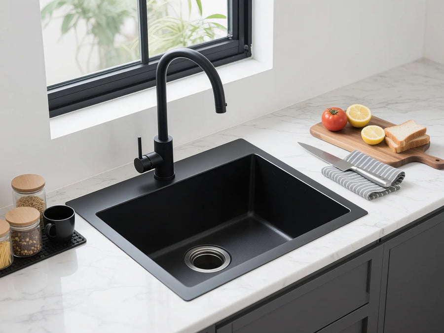 Quartz Top mount laundry tub