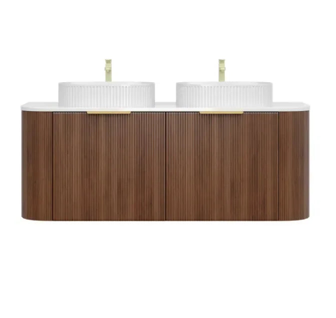 CETO Artis Wall-Hung PVC fluted Curved Cabinet