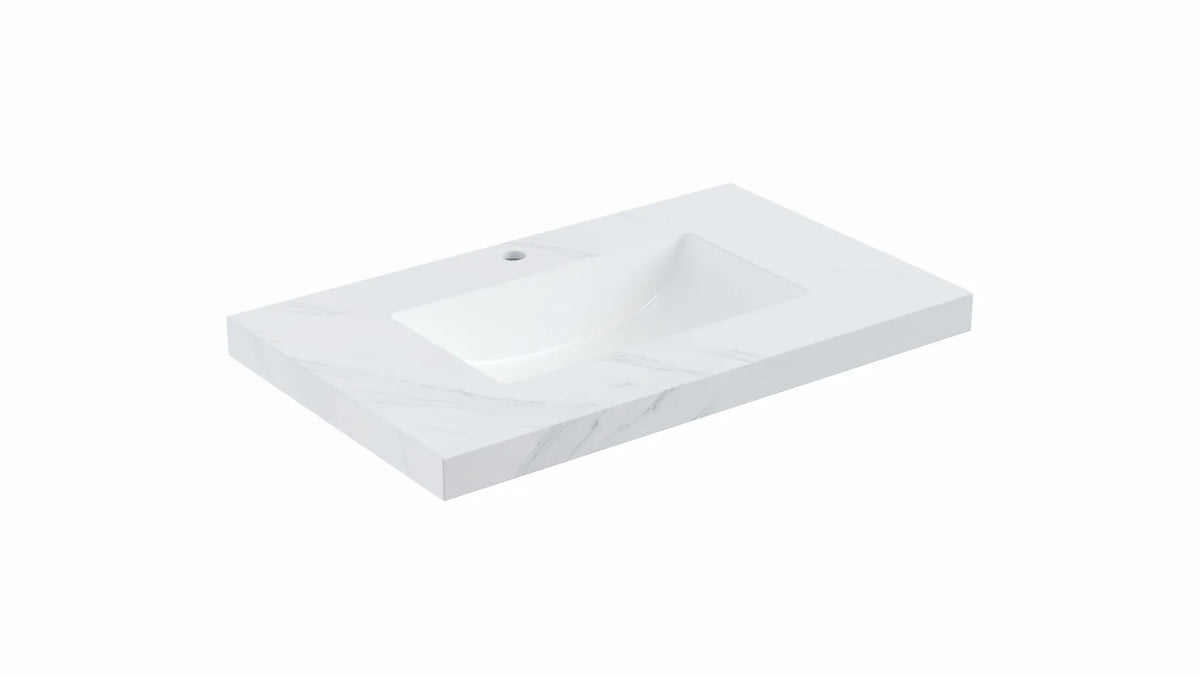DeLume SINTERED top seamless jointed with ceramic basin /74/94