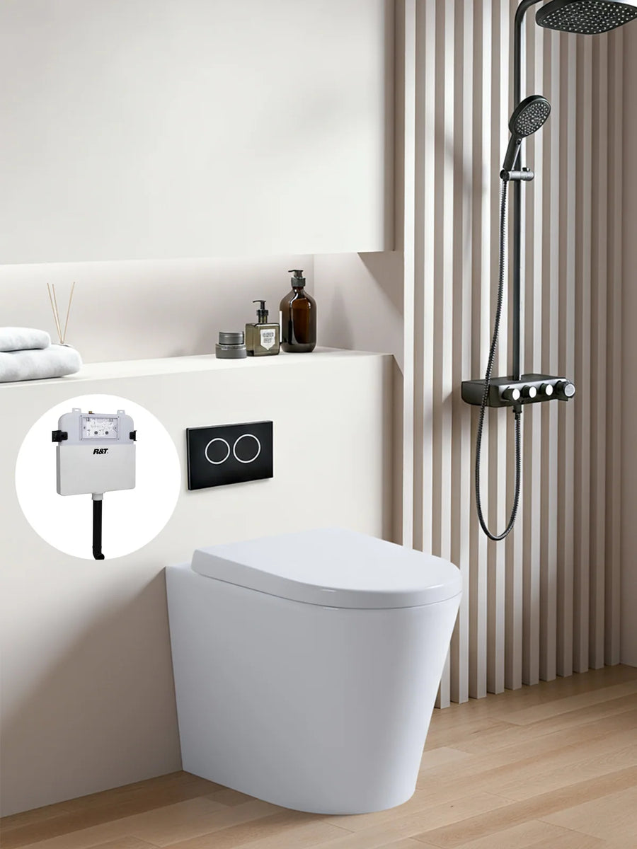 Avery R&T In Wall Floor Toilet Suite /