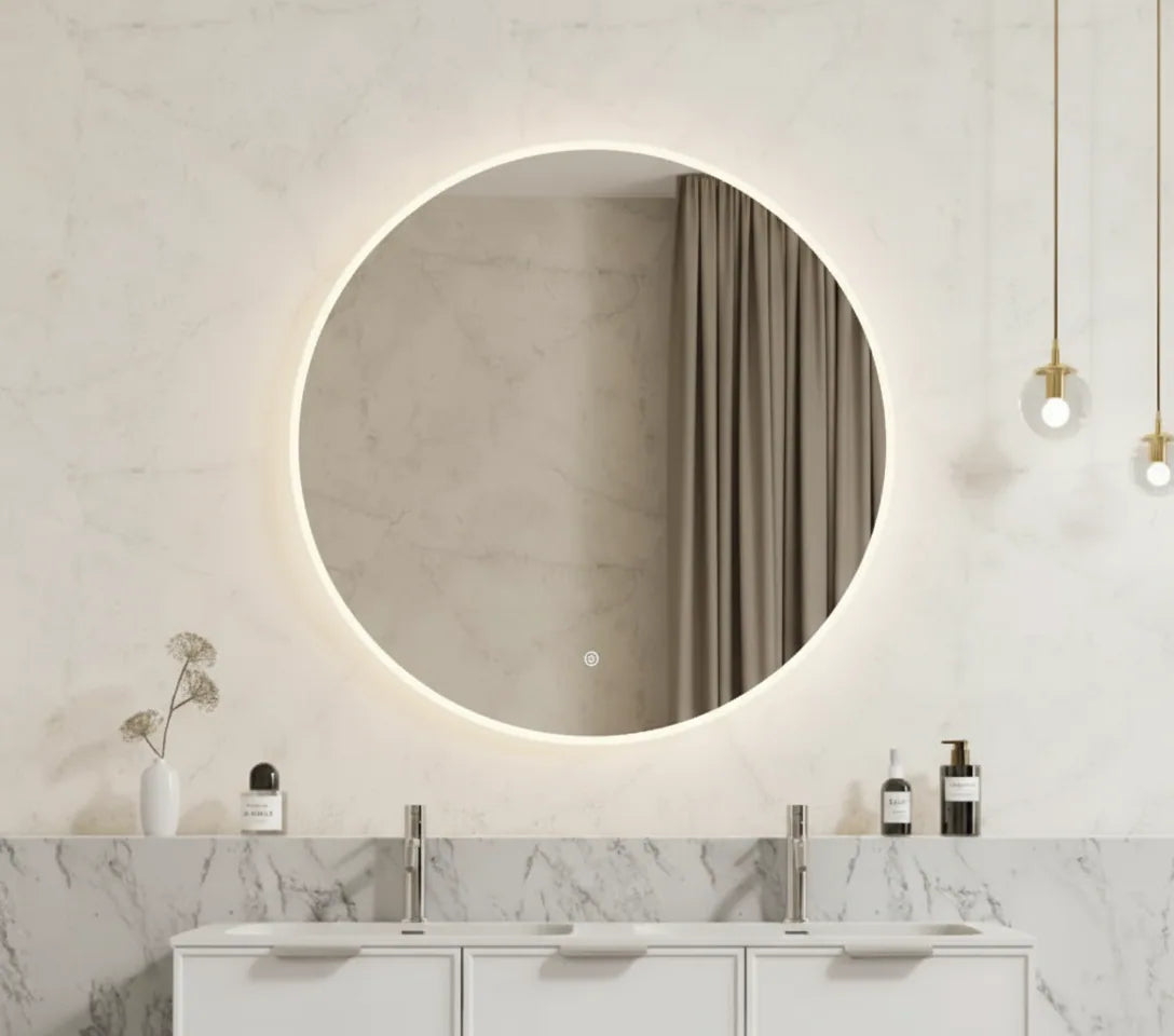 LED Backlit Mirror with Acrylic Strip Smart Touch Free Controls