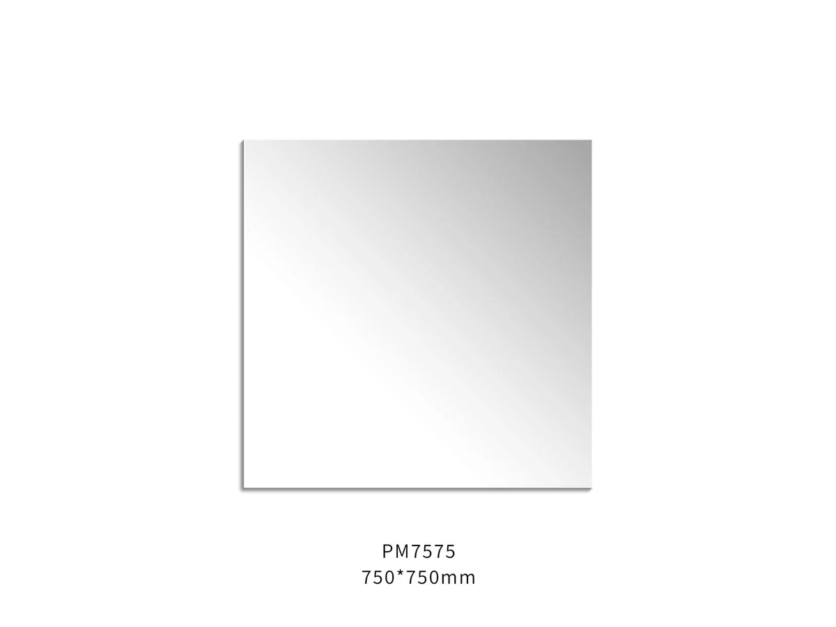 Plain mirror with Vinyl backing and neutral cure silicone