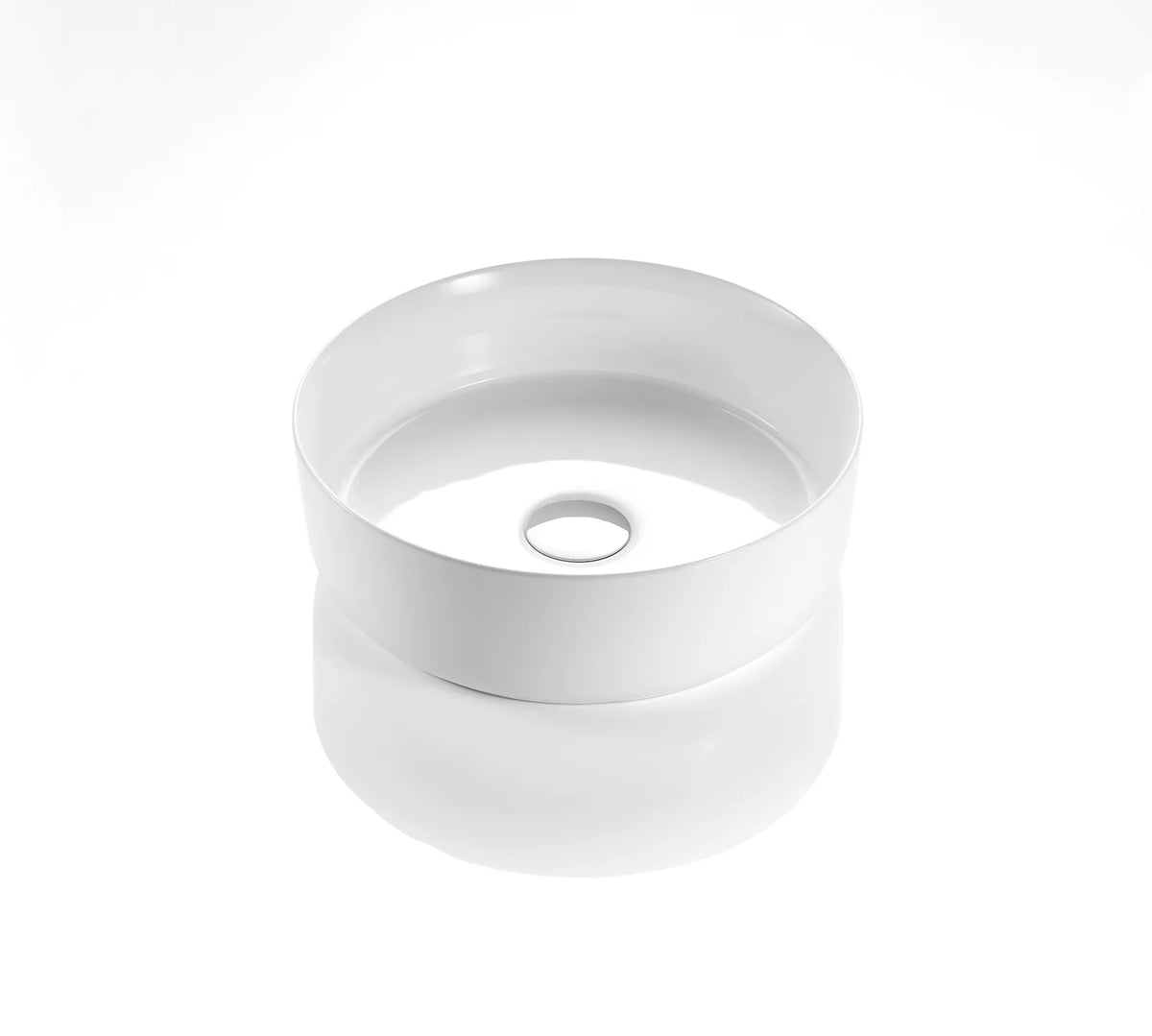 Above Counter Basin Matte White Round