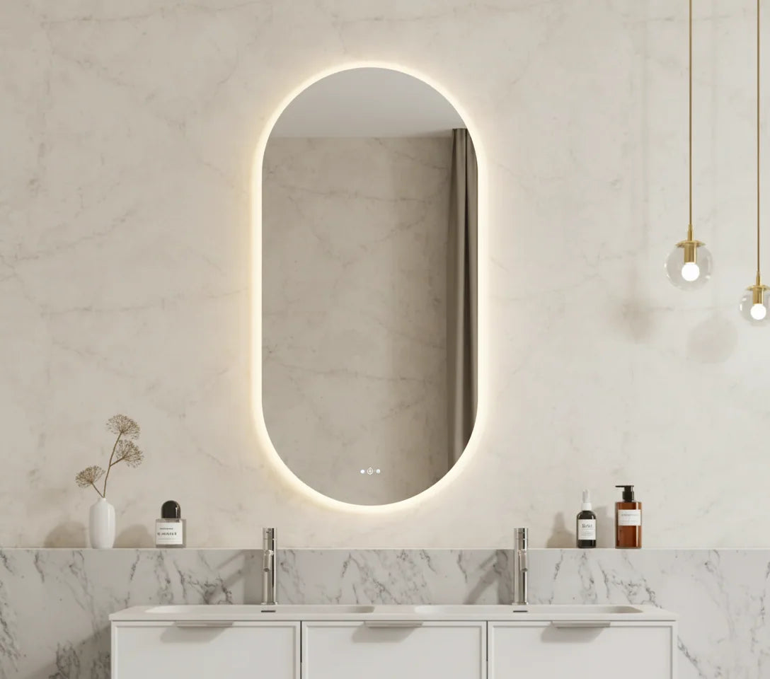 Ovian Backlit LED Mirror Smart Touch Free Controls