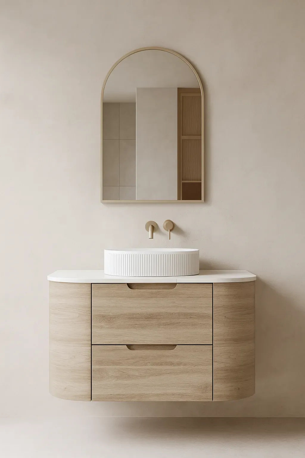 CALVO Wall-Hung Curved Cabinet