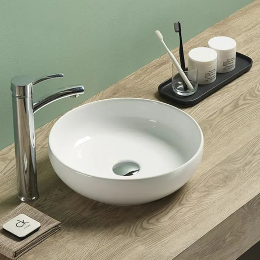 Gloss White Ceramic Above Counter Basin