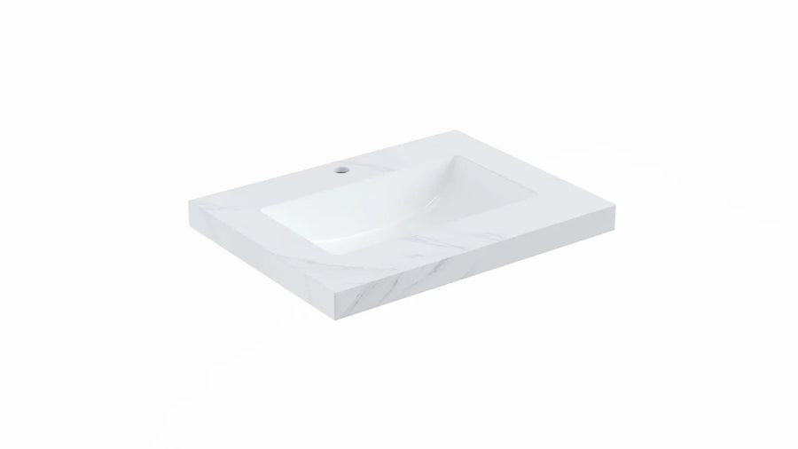 DeLume SINTERED top seamless jointed with ceramic basin