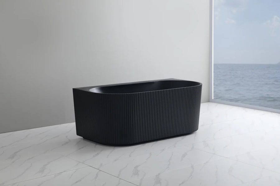 Back to Wall Oval Free Standing Bathtub