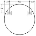 KDK Luna Round Aluminum Framed Bathroom Mirror — detail 10