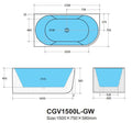 Vito Cora Fluted Corner Bathtub — detail 8