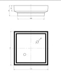 Brushed Square Tile Insert Floor Drain — detail 3