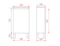 KDK Slim Freestanding Vanity with Legs — detail 7