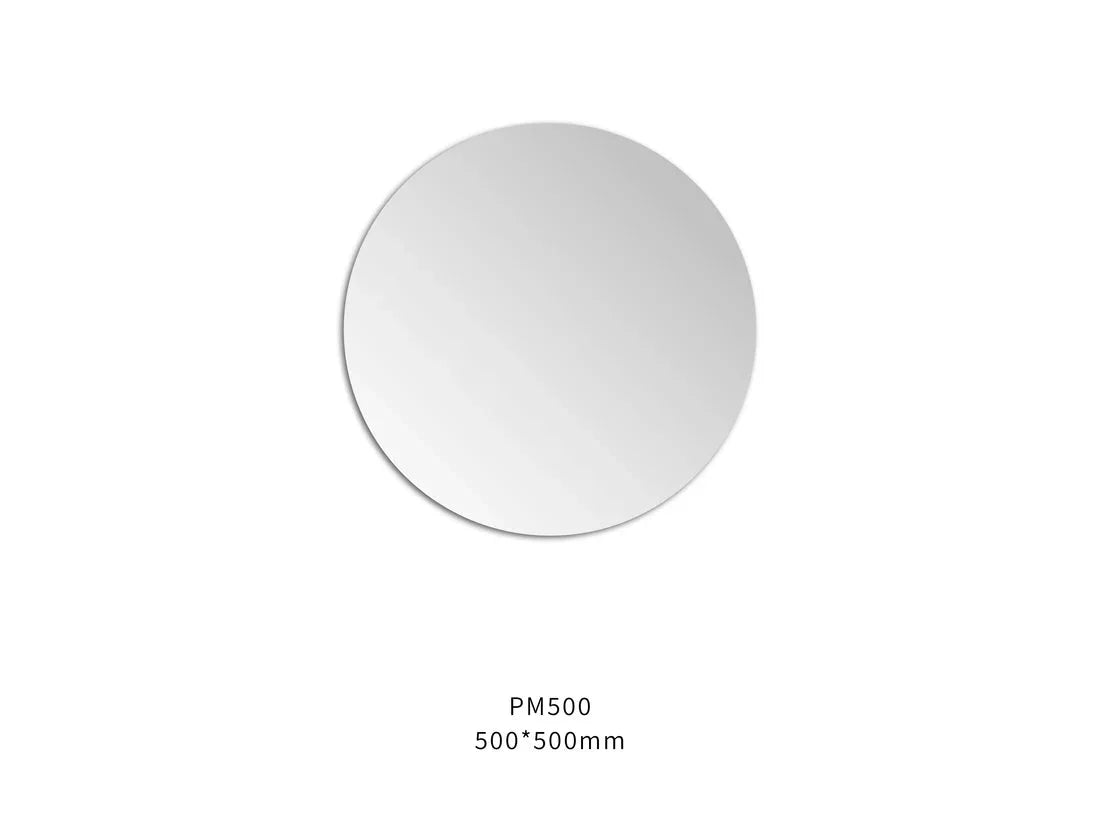 Luna Round Frameless Pencil Edge Plain Mirror