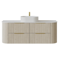 KDK Artis Wall-Mounted PVC fluted Curved Cabinet with Soft-Close Drawers — detail 17