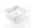 Vito Athena Fluted Square Premium Ceramic Above-Counter Basin — detail 3