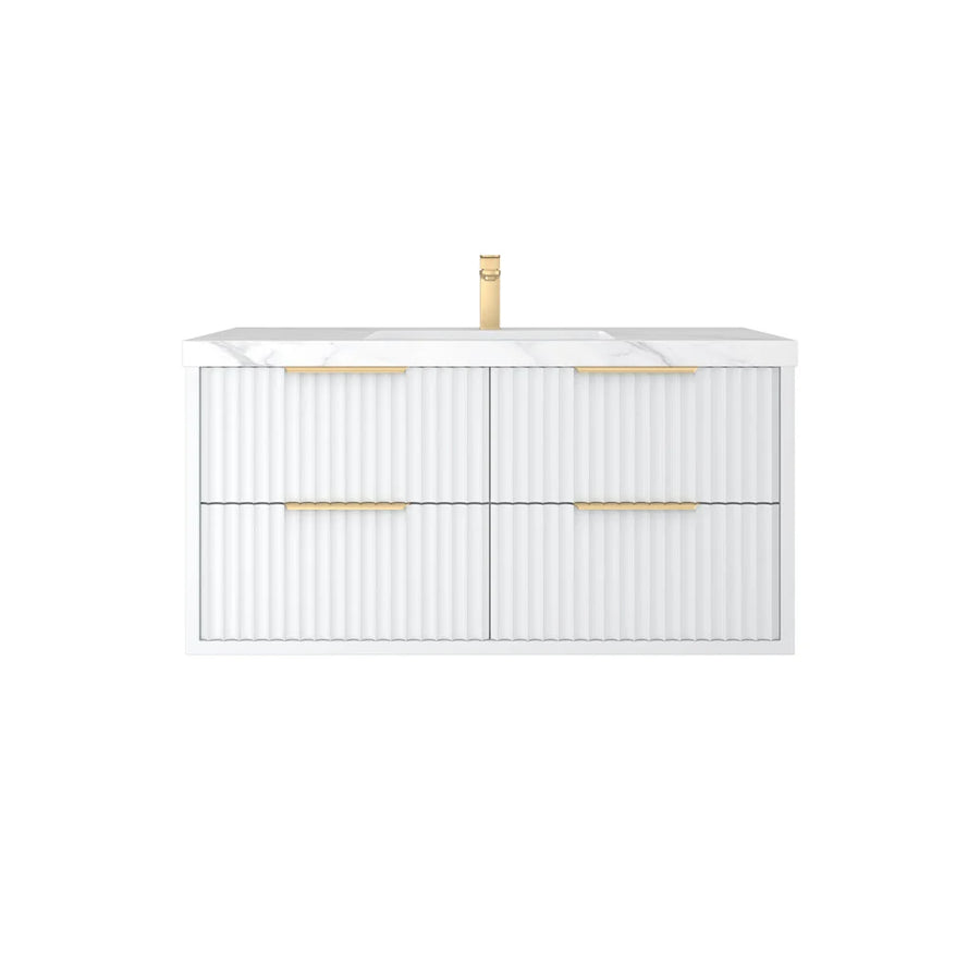 Marmore Aeterna Wall-Mounted PVC Cabinet with Soft closing drawers
