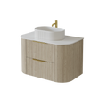 KDK Wall-Mounted PVC fluted Curved Cabinet with Soft-Close Drawers — detail 19