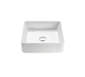 Vito Athena Fluted Square Premium Ceramic Above-Counter Basin — detail 2