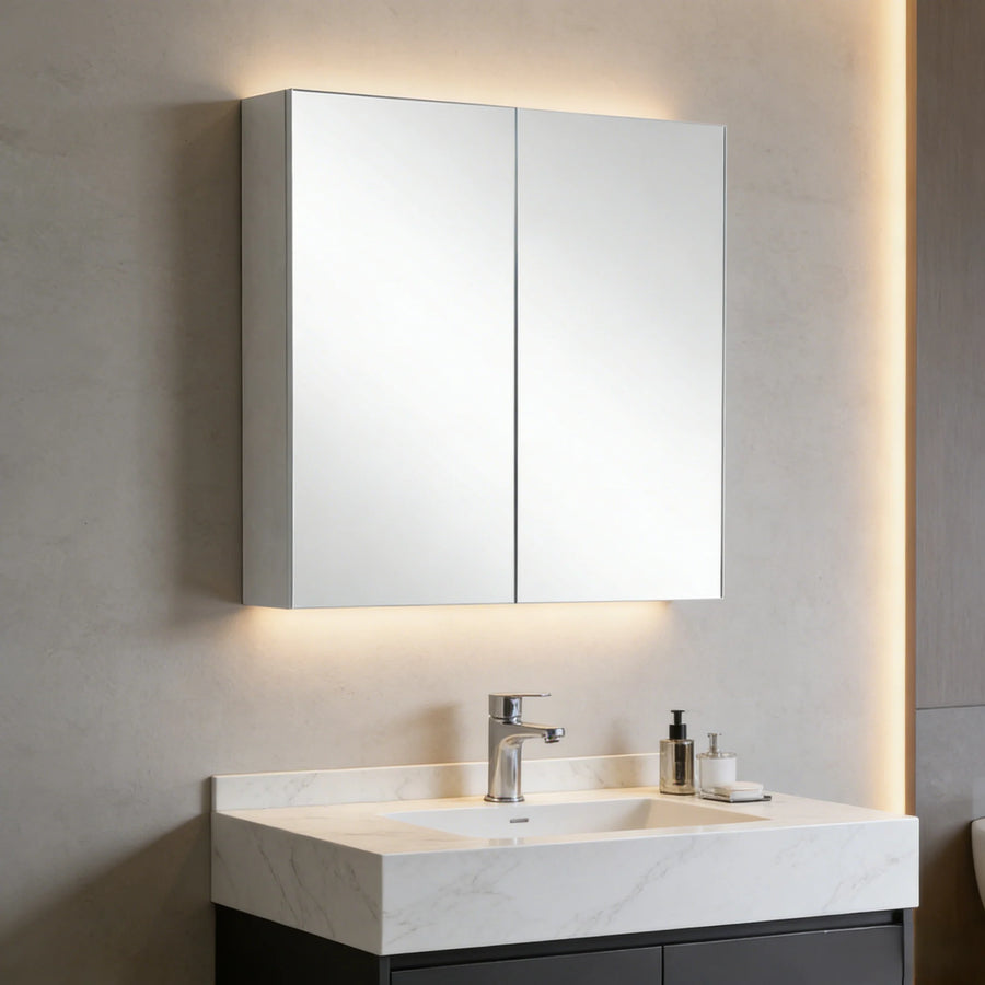 Nova PVC Shaving Cabinet Concrete
