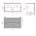 Brooklyn Fluted Wall Hung Vanity — detail 3