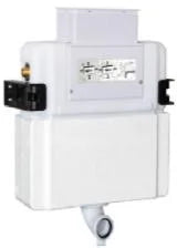 Frameless low height In-wall Cistern for wall faced pan