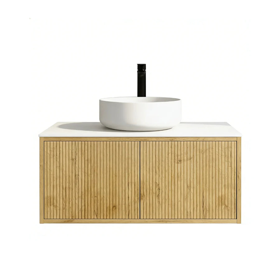 Cielo Standard Wall-Mounted Vanity (Left drawer)