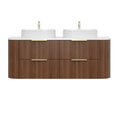 KDK Artis Wall-Mounted PVC fluted Curved Cabinet with Soft-Close Drawers — detail 11