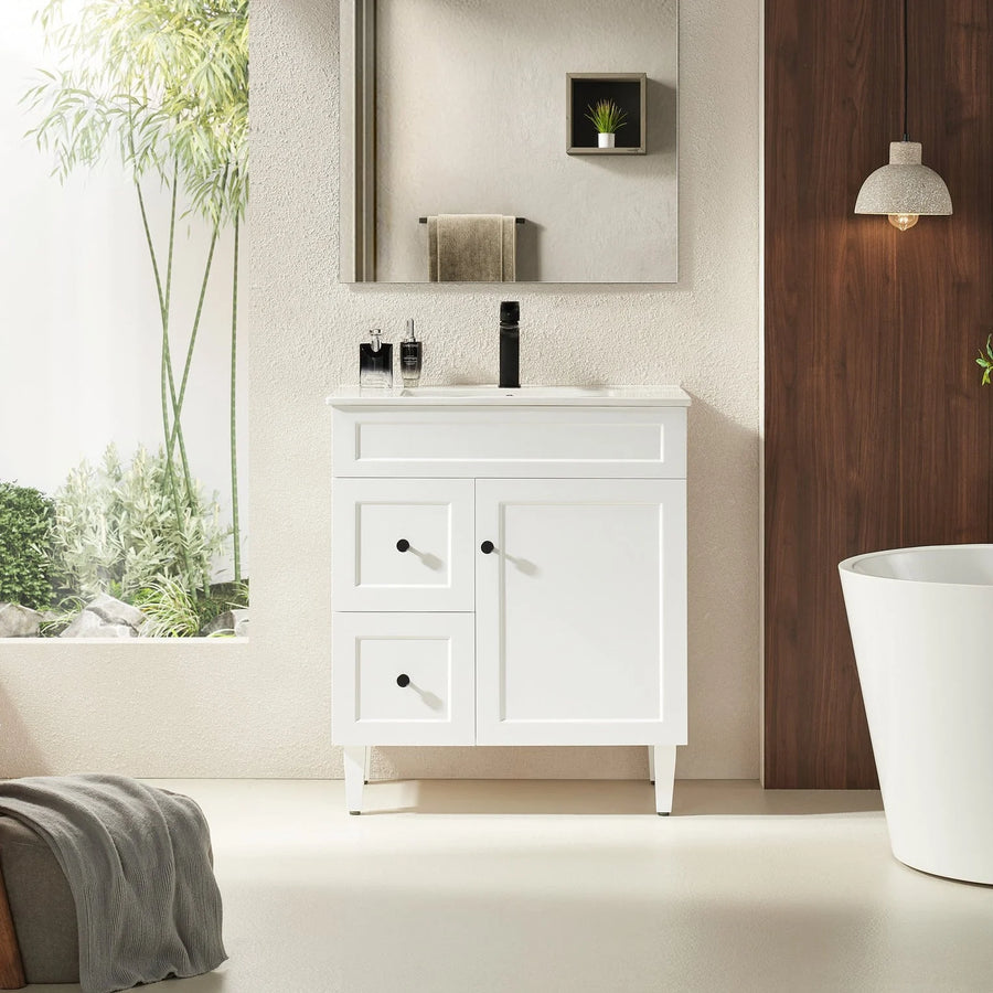 Ashford Floor Vanity Cabinet Only(Left Drawer)