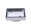 Brushed Square Tile Insert Floor Drain — product view