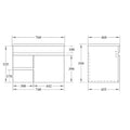 KDK Wren Modern Wall-Mounted Bath Vanity — detail 12