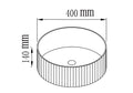 Vito Geneva Fluted Round Premium Ceramic Above-Counter Basin — detail 6