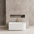 Vito Cora Fluted Corner Bathtub — detail 3
