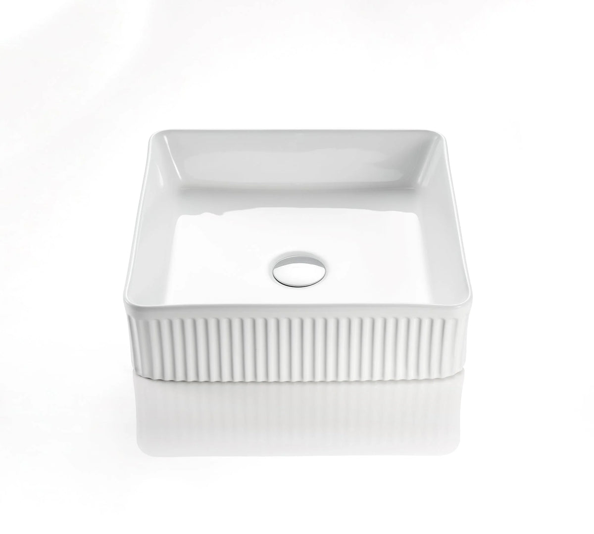 Cascade Fluted Square Art Basin
