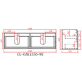 KDK PVC Wall-Mounted Vanity Cabinet (4 Drawers) — detail 13