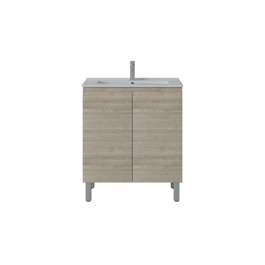 Slim Freestanding Vanity with Legs (Double-Door)