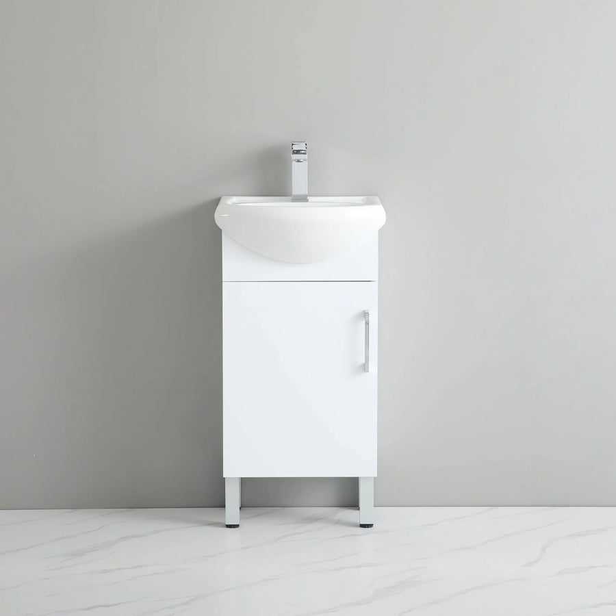 Polyurethane MDF Slim Floor Vanity