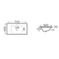 KDK Vanity Top with Undermount Basin — detail 9