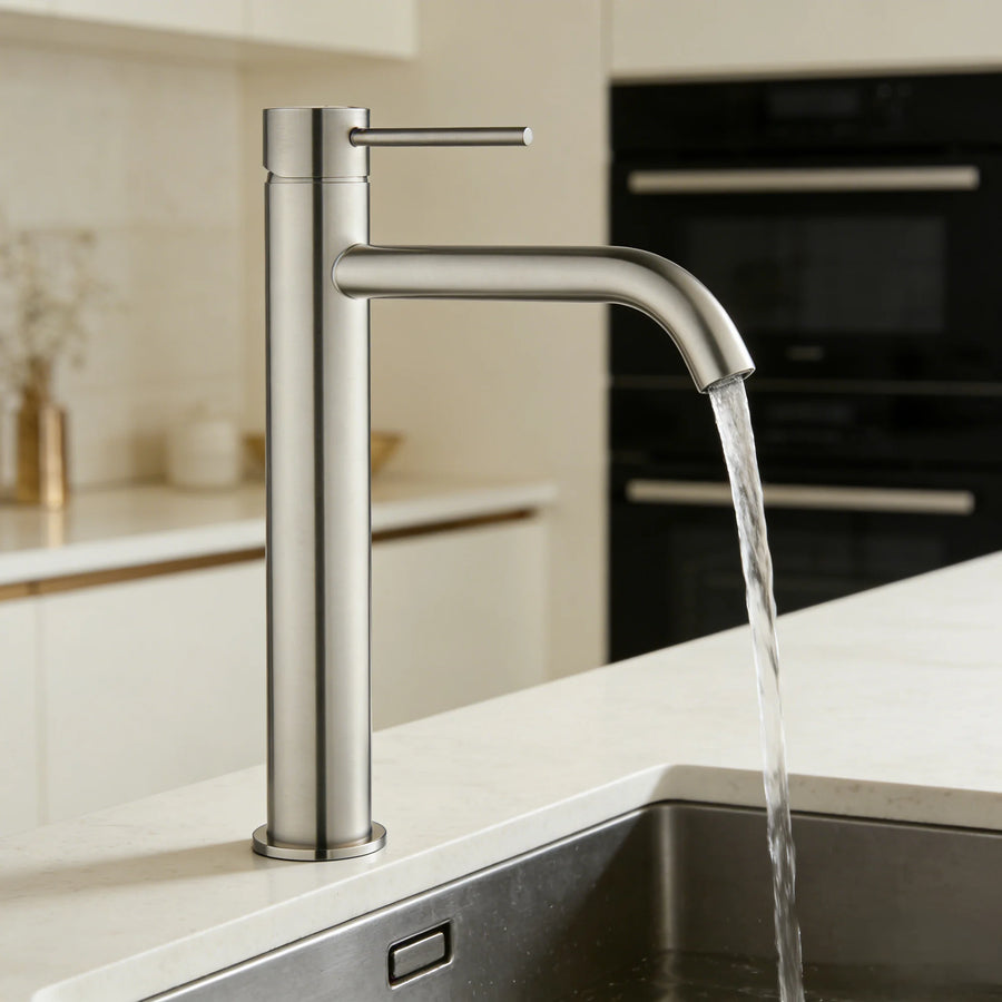 Kitchen Round Tall Basin Mixer Tap